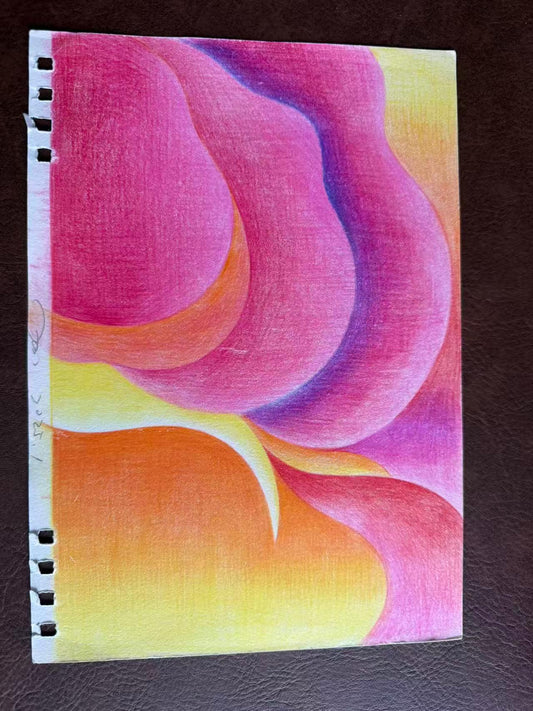 Sketch Series II No. 03 original layered abstract color study on paper by Siyuan Tan