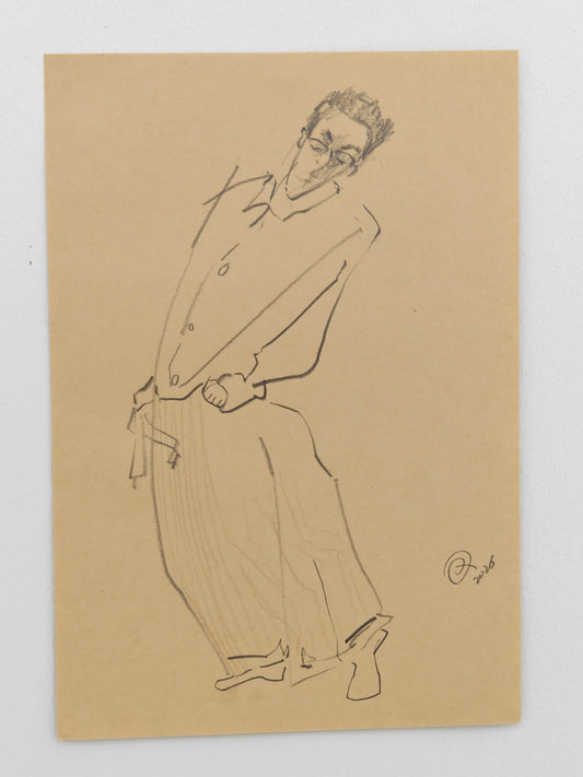 Can Portrait No. 01 original figurative drawing on paper by Zheng Hao